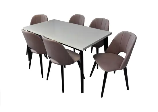 MODERN zestaw 6 osobowy: stół MODERN M24 i krzesła MODERN M21, kolory